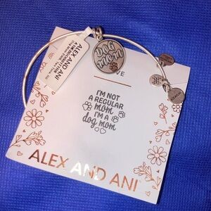 Alex and Ani Silver Dog Mom Charm Bracelet